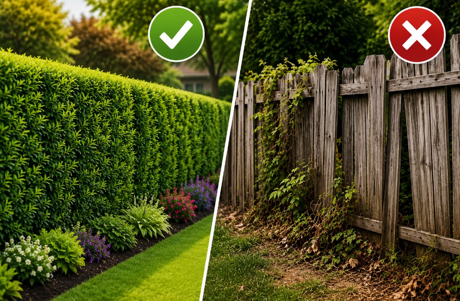 garden hedge vs garden fence