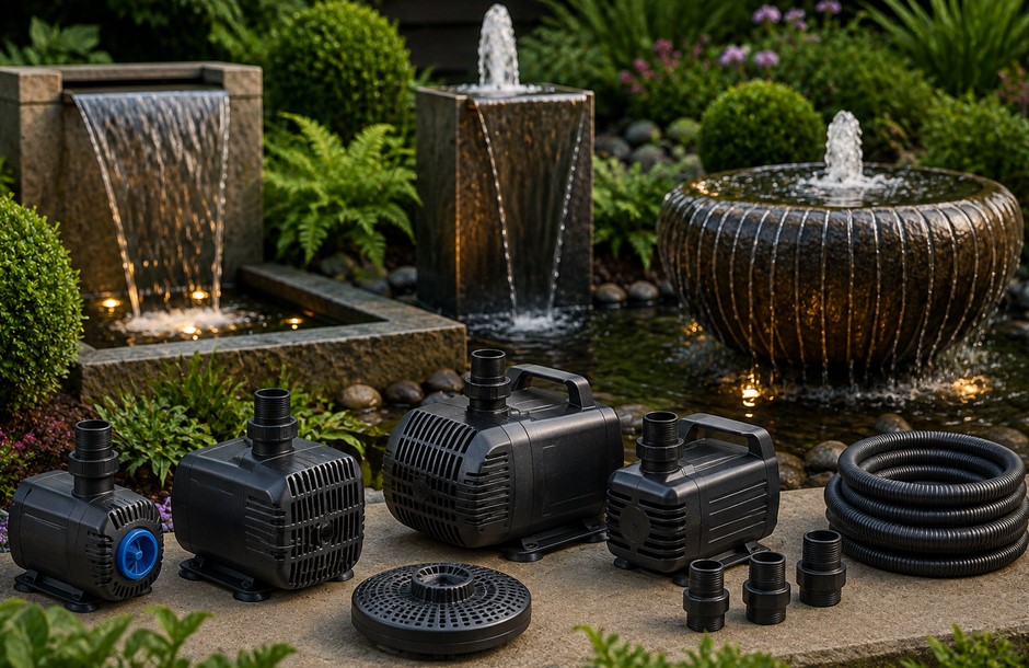 Garden water feature pumps
